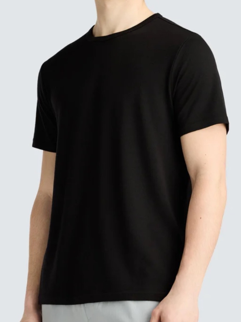 Unbound Merino - Men's Merino Crew Neck T‑Shirt. Size XL. Black. Merino Wool
